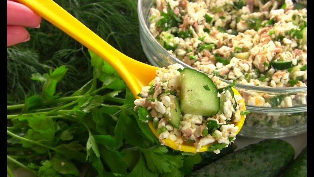 Салат Ешь и Худей! Лёгкий салат с Огурцами