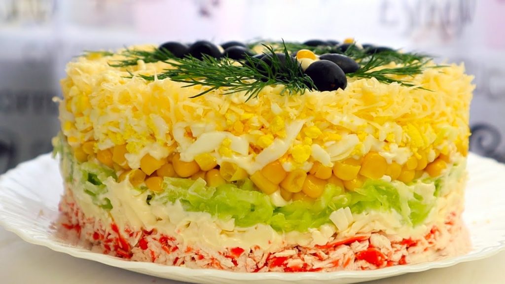 Нежный КРАБОВЫЙ Салат/ Простой  и вкусный
