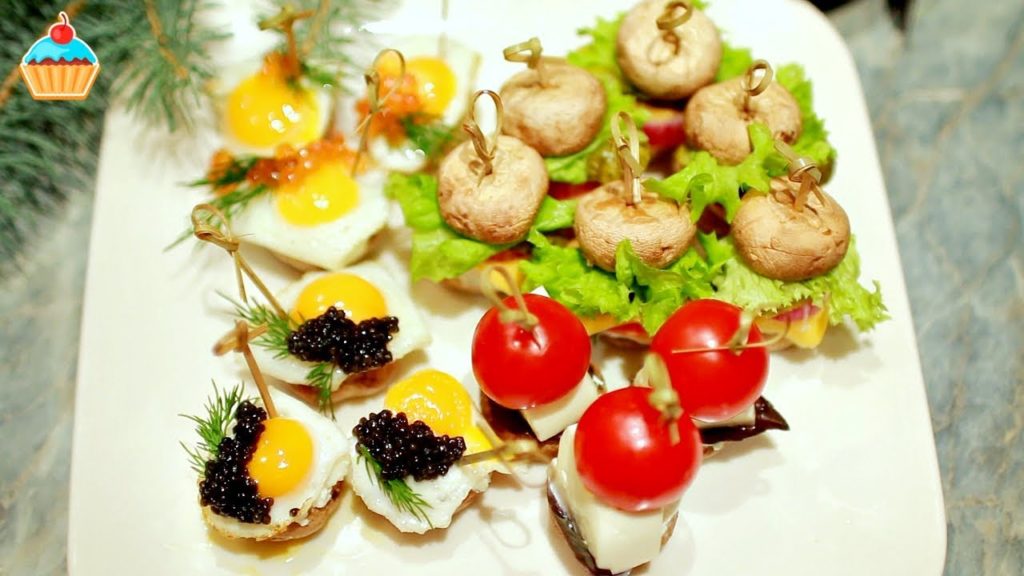 ВКУСНЕЙШИЕ ЗАКУСКИ ИЗ ШАМПИНЬОНОВ 3 варианта. Меню на Новый год 2020