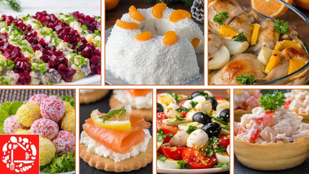7 БЫСТРЫХ Новогодних блюд. Рецепты Салатов, Закусок, Мяса и Торта. НОВОГОДНЕЕ МЕНЮ 2021.