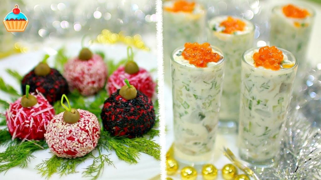 ЗАКУСКА "СЕЛЕДКА В РЮМКЕ" И "ЕЛОЧНЫЕ ШАРЫ"  Новогоднее меню! Рецепт закуски с селедкой.