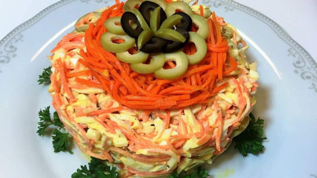 Праздничный Крабовый Салат РЫЖИК. Просто и Вкусно!   Crab's  Salad