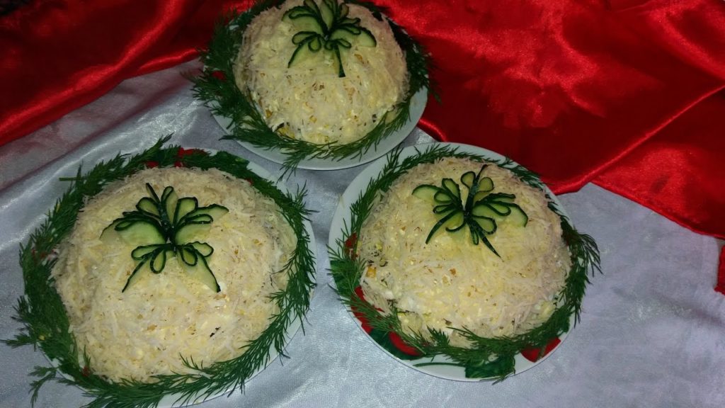 Новогодний салат "Снежная Метель". Салат на праздничный стол