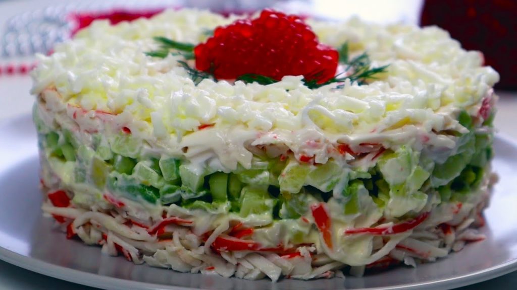 Королевский КРАБОВЫЙ САЛАТ/Всего ТРИ Ингредиента! Безумно вкусный