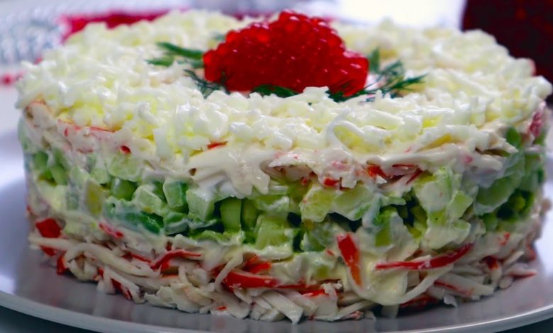 Королевский КРАБОВЫЙ САЛАТ/Всего ТРИ Ингредиента! Безумно вкусный