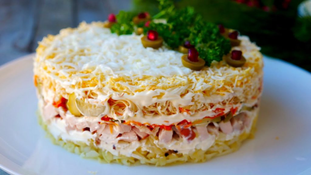 Вкусный и сытный Салат к НОВОГОДНЕМУ СТОЛУ🎄