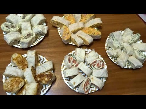 Топ 5 начинок для закуски из лаваша /Закуски к праздничному столу