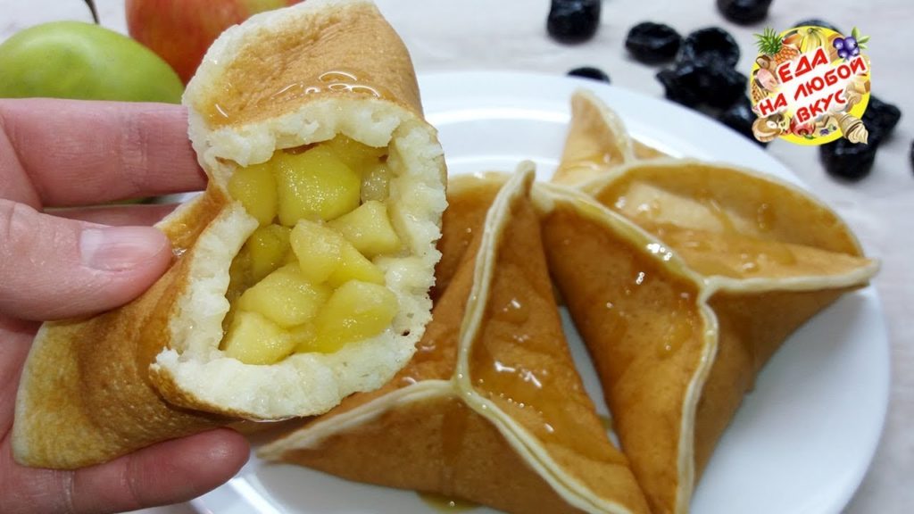 Блины с яблоками Катаеф - Нежные, без яиц и соды. Идеальный вкус!