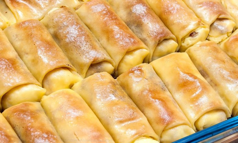 ИДЕАЛЬНЫЕ БЛИНЧИКИ ДЛЯ ФАРШИРОВАНИЯ, налистники с творогом, запеченные в духовке