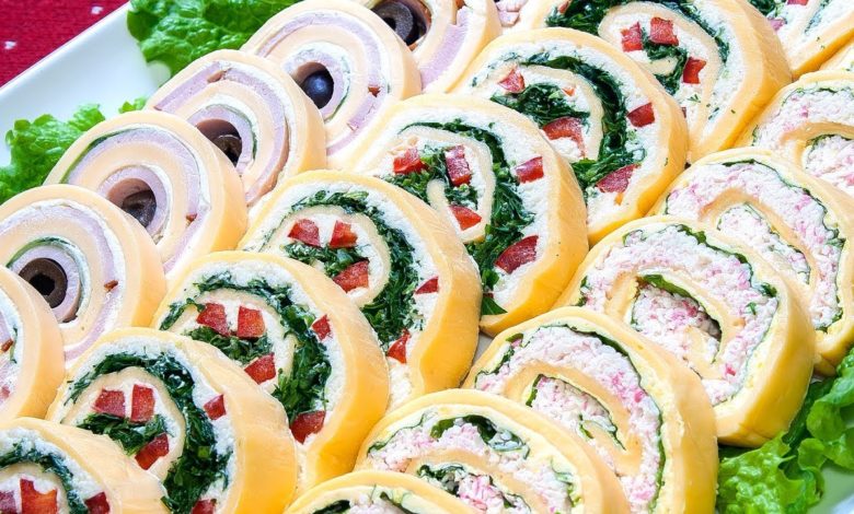 Праздничная закуска «Сырные рулетики» 3 вкусных рецепта!