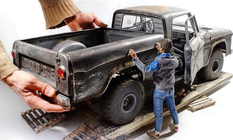 1961 Dodge D100 / 3D print / Wood / Foil / Styrene / Full build 1/6