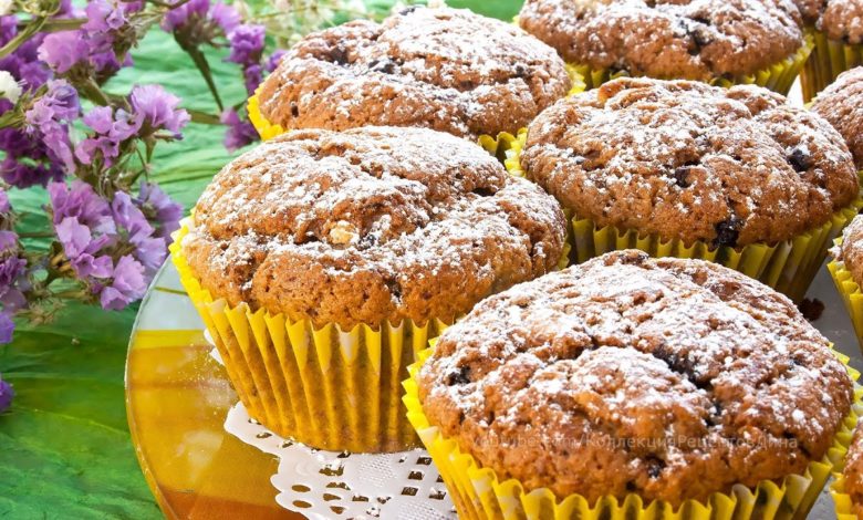 НЕОБЫКНОВЕННО ВКУСНЫЕ КЕКСЫ с бананом и шоколадом из овсяной муки