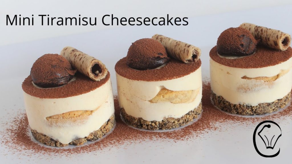 BEST Mini Tiramisu Cheesecakes Topped with Dark Chocolate Ganache Truffles Easy Make Ahead Dessert