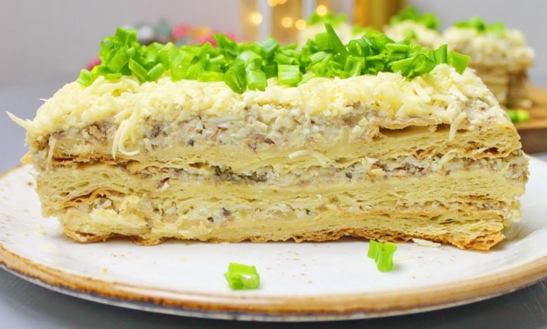 Закусочный Торт "Наполеон". Самая Вкусная Закуска Салат на Новогодний Праздничный стол 2022 Закусочный Торт "Наполеон". Самая Вкусная Закуска Салат на Новогодний Праздничный стол 2022
