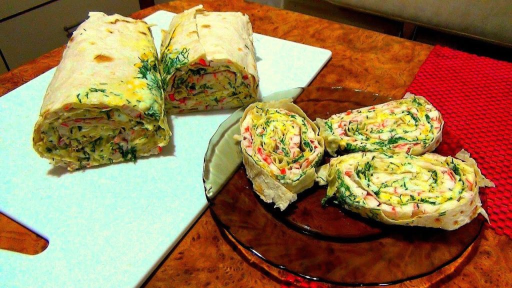 Рулет из лаваша - мировая закуска. Быстро, вкусно, питательно. Простые домашние рецепты.