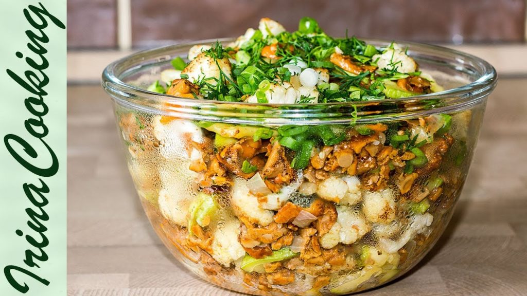 САЛАТ "ЛЕСНОЕ ЛУКОШКО" с жареными грибами | Sautéed Mushroom Salad Recipe