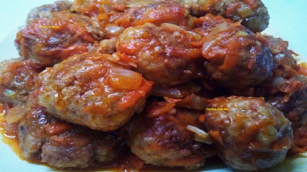Мясные тефтельки. Тефтели из риса и мяса в Томатно-овощном соусе / Вкусно и просто Мясные тефтельки. Тефтели из риса и мяса в Томатно-овощном соусе / Вкусно и просто