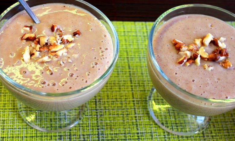 Вкусный десерт с бананом, финиками и пророщенной гречкой Вкусный десерт с бананом, финиками и пророщенной гречкой