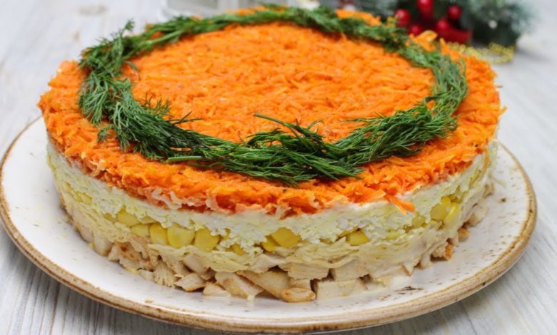 Салат с корейской морковкой на Праздничный стол 2020! Салат на Новый Год 2020 Салат с корейской морковкой на Праздничный стол 2020! Салат на Новый Год 2020