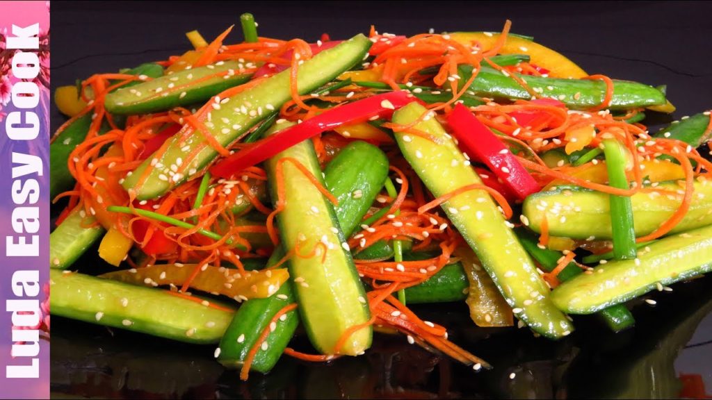 Улетная ЗАКУСКА САЛАТ с огурцами по-корейски. СЪЕДАЕТСЯ МОМЕНТАЛЬНО! Korean Cucumber Salad Recipe