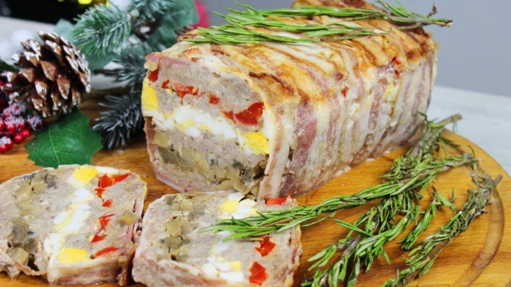 Террин мясной. Закуска на праздничный стол  2022.  Мясной хлеб