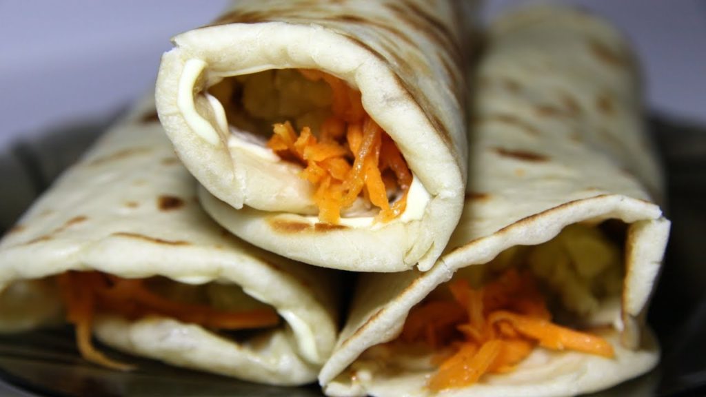 Лаваш с картофелем и морковью по-корейски. Рецепт сытной закуски