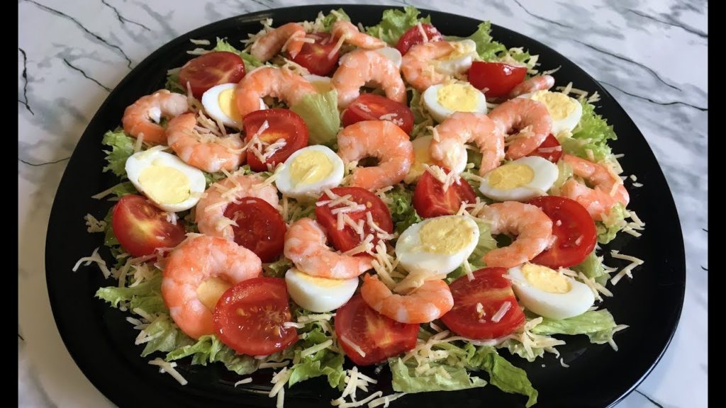 Салат с Креветками Очень Вкусный, Свежий и Красивый То Что Нужно Для Праздника!!! / Shrimp Salad