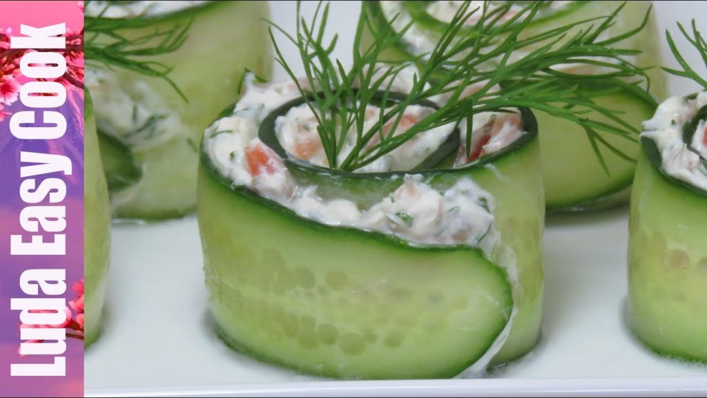 НОВОГОДНЯЯ ЗАКУСКА РОЛЛ С ОГУРЦОМ И СЕМГОЙ | CUCUMBER SALMON ROLL