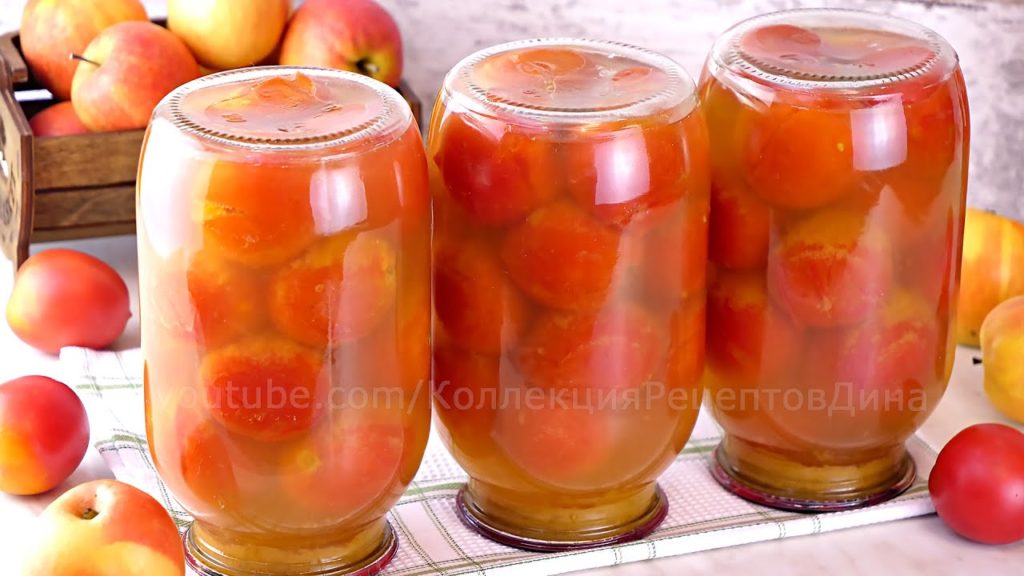 🍅🍏Вкуснейшие помидоры в натуральном яблочном соке на зиму! Сладкие маринованные помидоры на зиму!