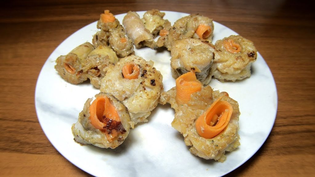 Рыбные спиральки с морковью. Рецепт интересной закуски