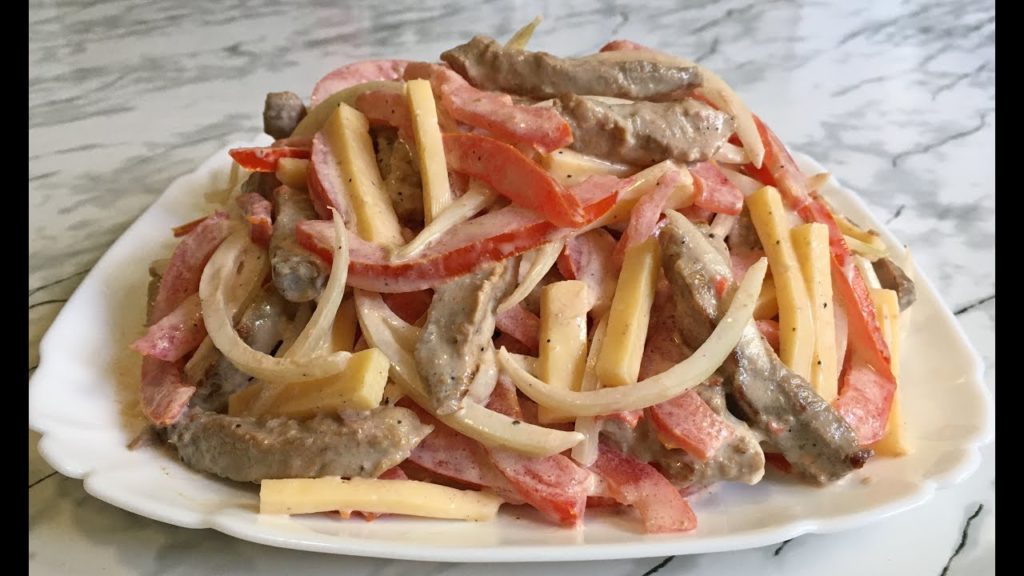 Изысканный Салат "Французский Поцелуй" Вкусно, Быстро и Просто! / Салат с Мясом / French Kiss Salad