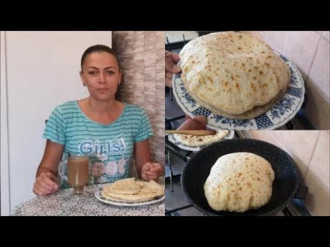 ЛЕПЕШКИ на ВОДЕ с зеленью и сыром на сковороде. К ЧАЮ, НА ПЕРЕКУС, В ДОРОГУ быстро и вкусно