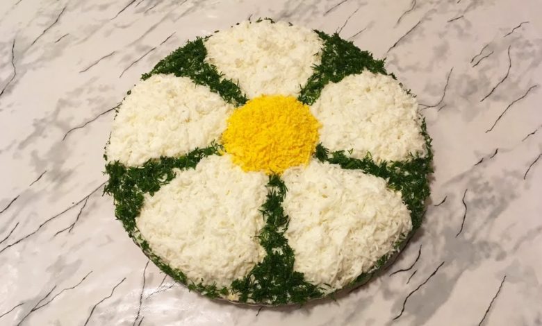 Салат Ромашка / Chamomile Salad Recipe / Салат с Куриной Печенью / Праздничный Салат Салат Ромашка / Chamomile Salad Recipe / Салат с Куриной Печенью / Праздничный Салат