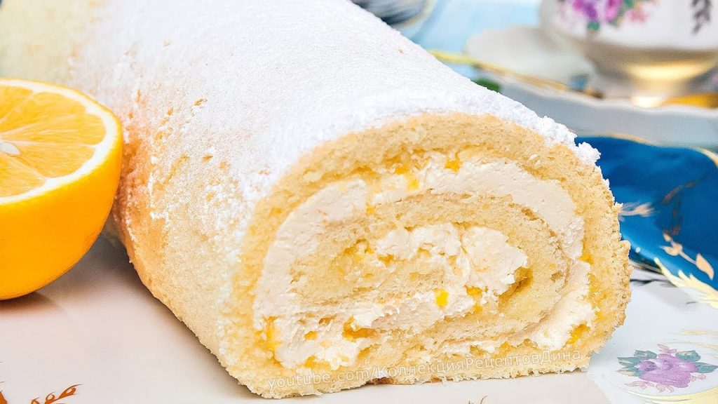 Бисквитный рулет "Лимонный" 🍋 Самый вкусный крем со сгущенкой! Бисквитный рулет "Лимонный" 🍋 Самый вкусный крем со сгущенкой!