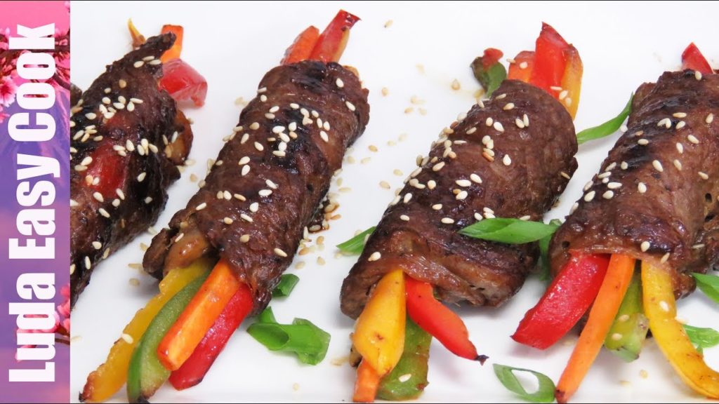 НЕЖНЫЕ СТЕЙКИ РОЛЛЫ ТЕРИЯКИ МЯСНЫЕ РУЛЕТИКИ С ОВОЩАМИ | BEEF STEAK ROLL TERIYAKI New Year's Foods