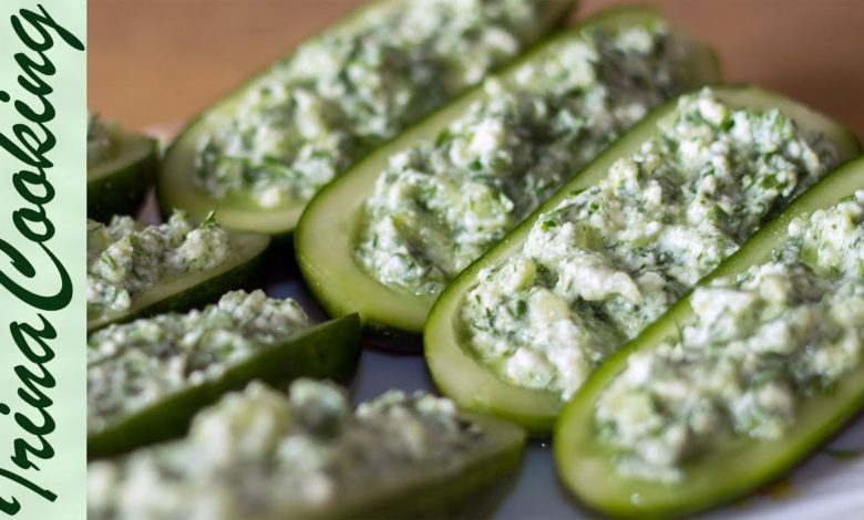 ЗАКУСКА ИЗ ОГУРЦОВ, Фаршированных Творогом 🥒 Cucumbers Stuffed ✧ Ирина Кукинг