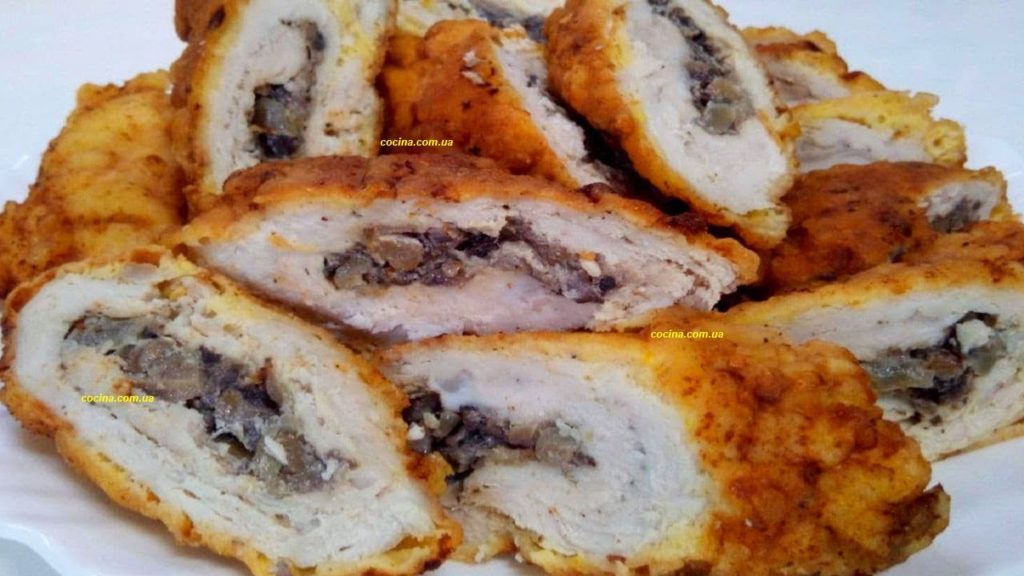Мясные рулеты с грибной начинкой в кляре. Рулеты из мяса свинины / Вкусно и Просто Мясные рулеты с грибной начинкой в кляре. Рулеты из мяса свинины / Вкусно и Просто