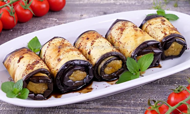 🍆Рулетики из баклажанов с орехово-чесночной начинкой по-грузински! Вкусная пикантная закуска!