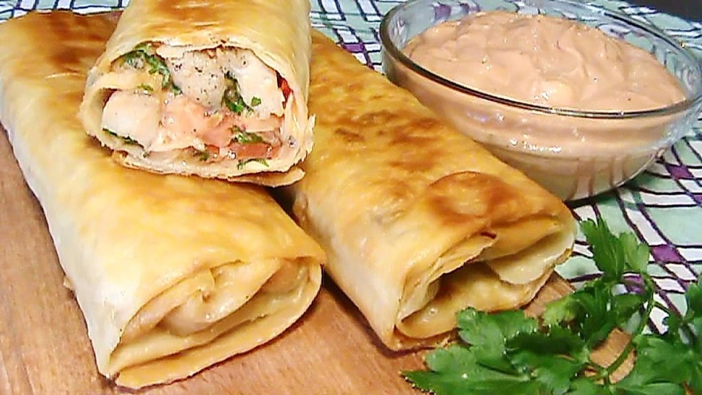Шаурма с курицей по-домашнему