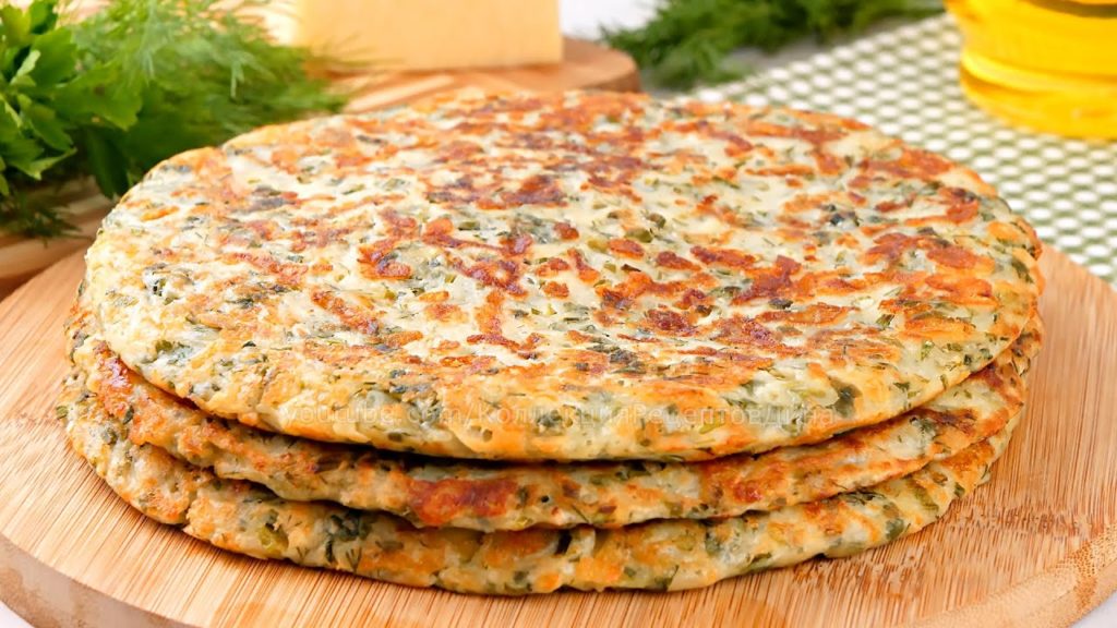 🌿🧀 Быстрые лепешки на кефире с зеленью и сыром! Бездрожжевые лепешки на сковороде! 🌿🧀 Быстрые лепешки на кефире с зеленью и сыром! Бездрожжевые лепешки на сковороде!