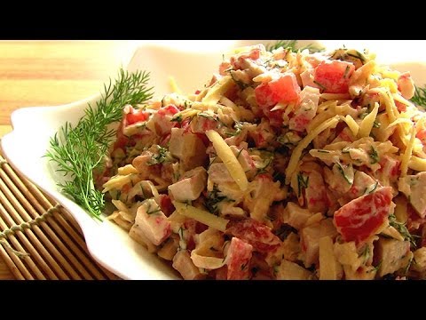 САЛАТ из крабовых палочек "Весенний бриз"