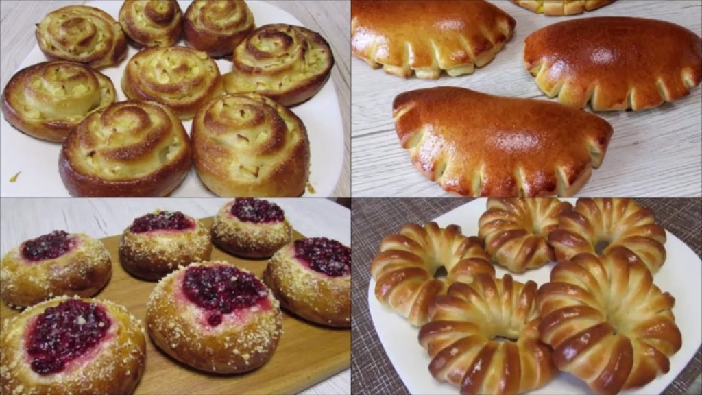 Вкусная выпечка / 4 любимых рецепта булочек с начинкой Вкусная выпечка / 4 любимых рецепта булочек с начинкой