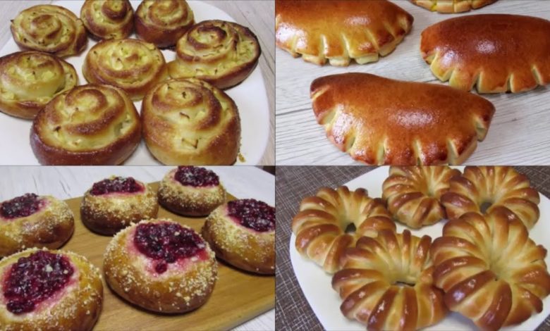 Вкусная выпечка / 4 любимых рецепта булочек с начинкой