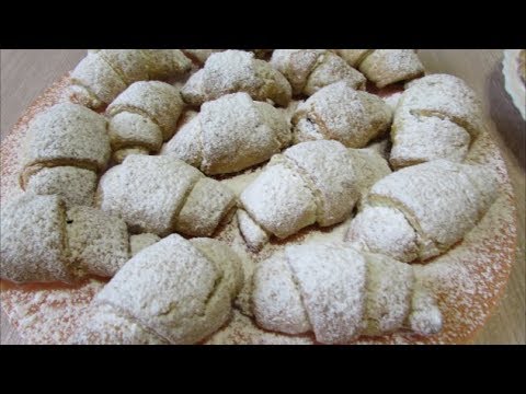 Рогалики с шоколадной начинкой ✧ Выпечка к чаю