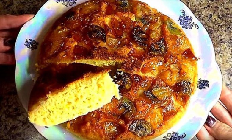 Фруктовый пирог на сковороде. Все в восторге от его вкуса.