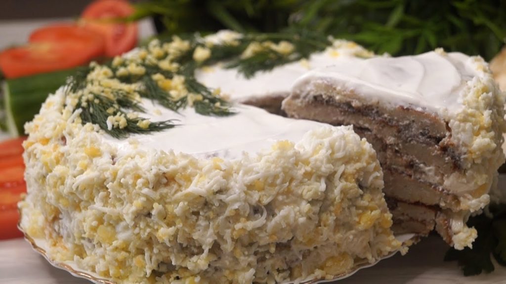 Закусочный торт "Добрый Муж".  Вкусно, красиво и прикольно!