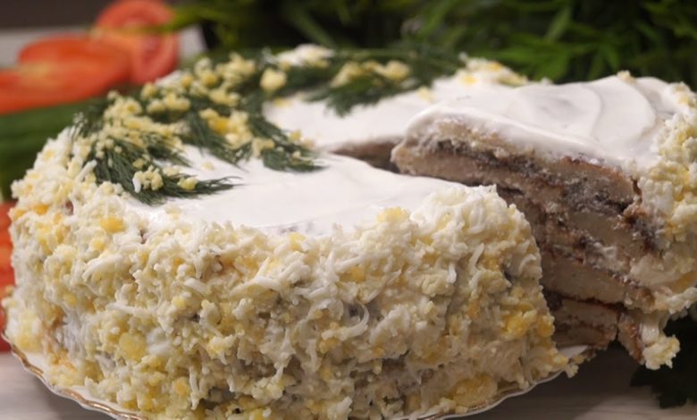 Закусочный торт "Добрый Муж".  Вкусно, красиво и прикольно!