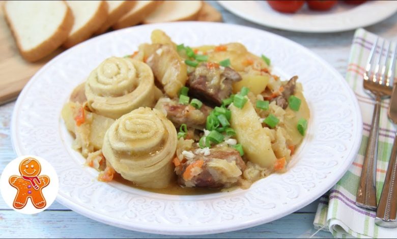 Штрудли с Капустой и Картошкой ✧ Вкусное и Сытное Мясное Блюдо
