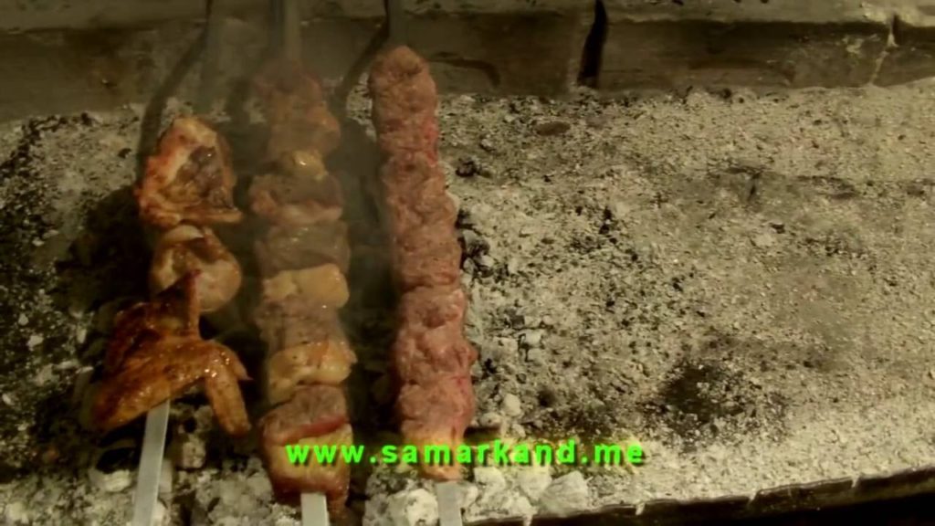 Шашлык молотый из говядины / Samarkand cuisine - Beef kebab (with English captions)