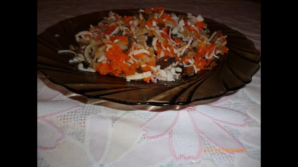 Салат с жареными крабовыми палочками. Вкуснейший салат!!!